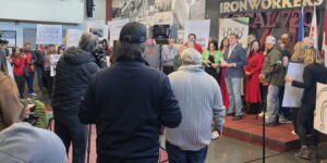 The Alberta Federation of Labour press conference addressing Bill 2.