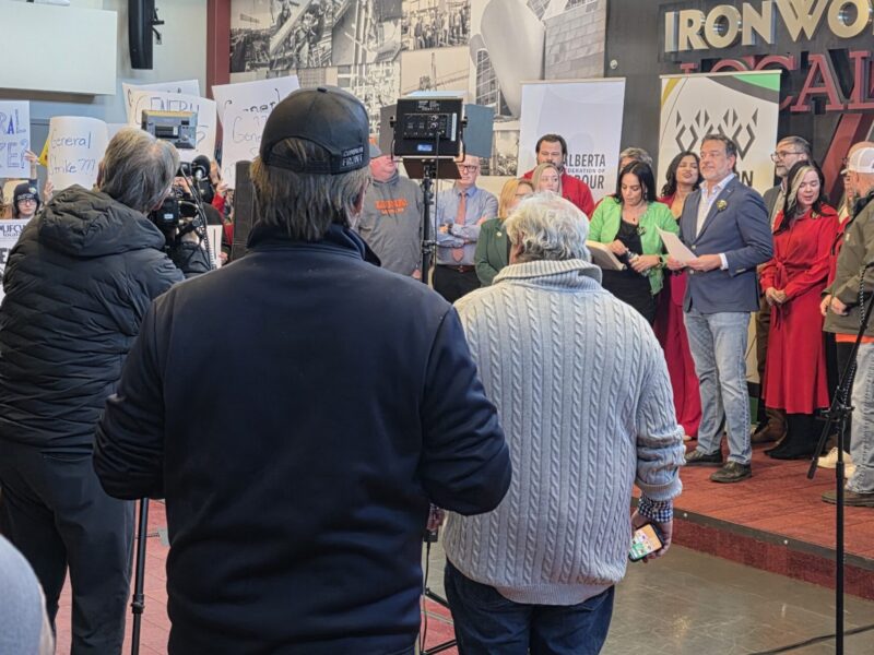 The Alberta Federation of Labour press conference addressing Bill 2.