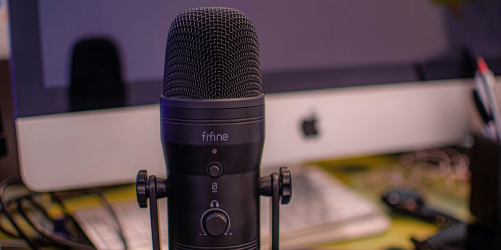 A recording microphone.