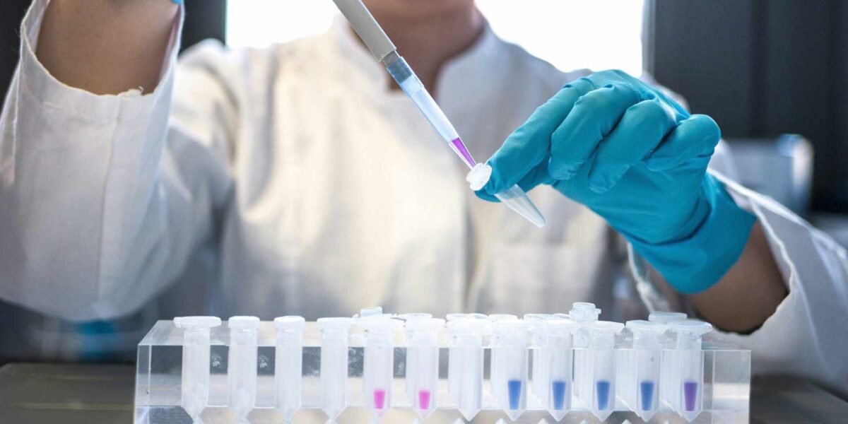 A researcher working in a science lab.