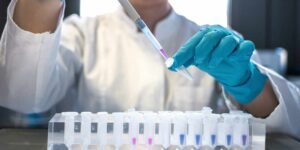 A researcher working in a science lab.