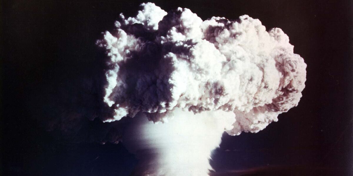 A 15-megaton thermonuclear device is detonated at Eniwetok Atoll in the Marshall Islands in 1952.