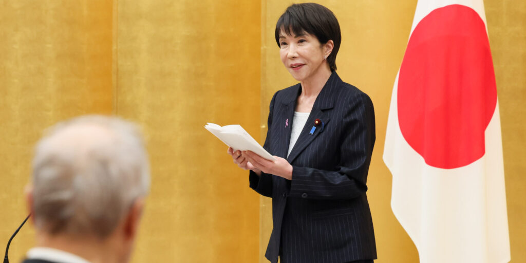 Japanese prime minister Sanae Takaichi.