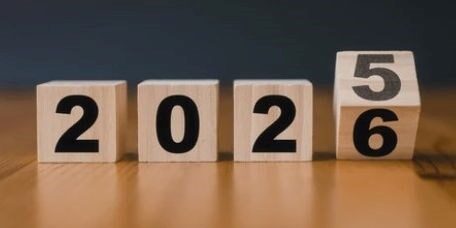 The year 2025 turning to 2026.
