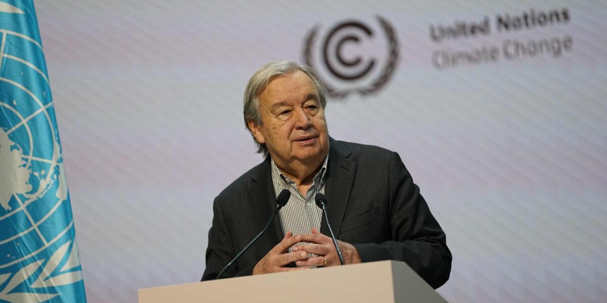 UN General-Secretary António Guterres at COP30 in Belem.