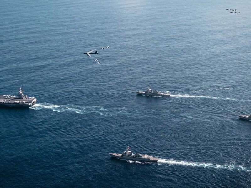 The US fleet off the coast of Venezuela.
