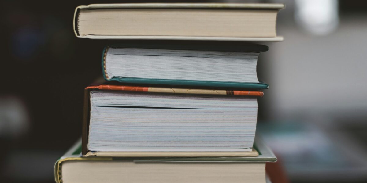A stack of books.