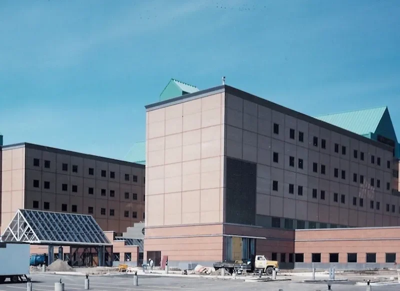 Edmonton’s Grey Nuns Hospital under construction circa 1988 – the last time a new hospital was built in Alberta’s capital city.