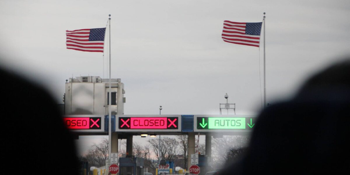 A Canada-US border crossing.