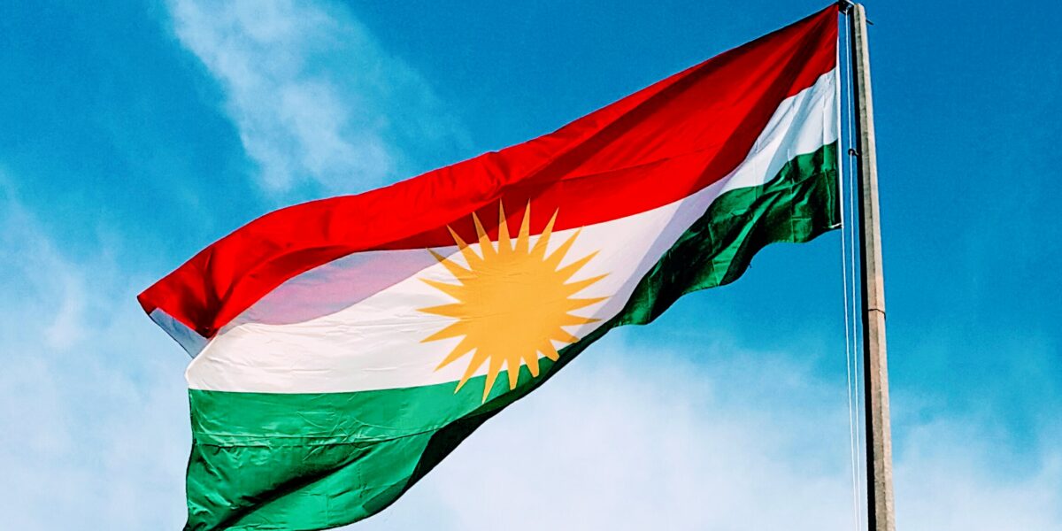The Kurdish flag.