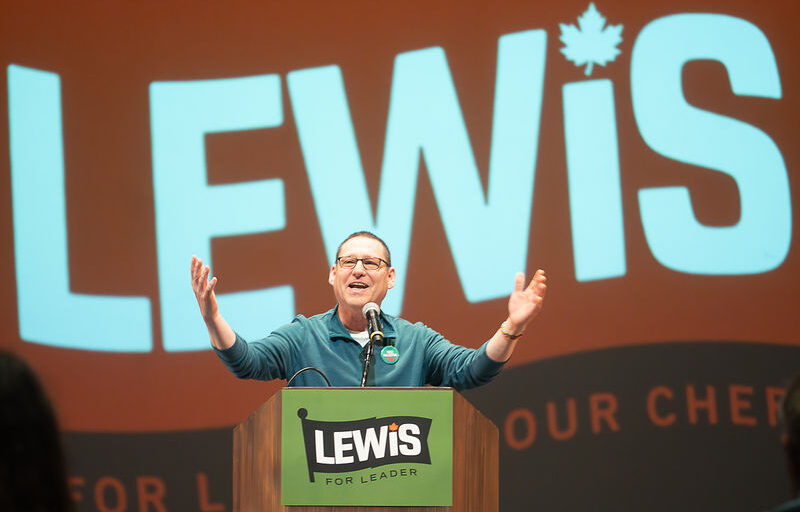Avi Lewis at a campaign event.