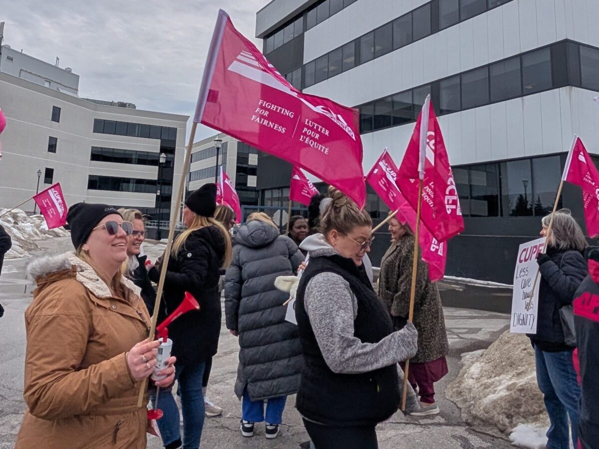 CUPE workers rally after long-term care facility unilaterally cuts employee hours
