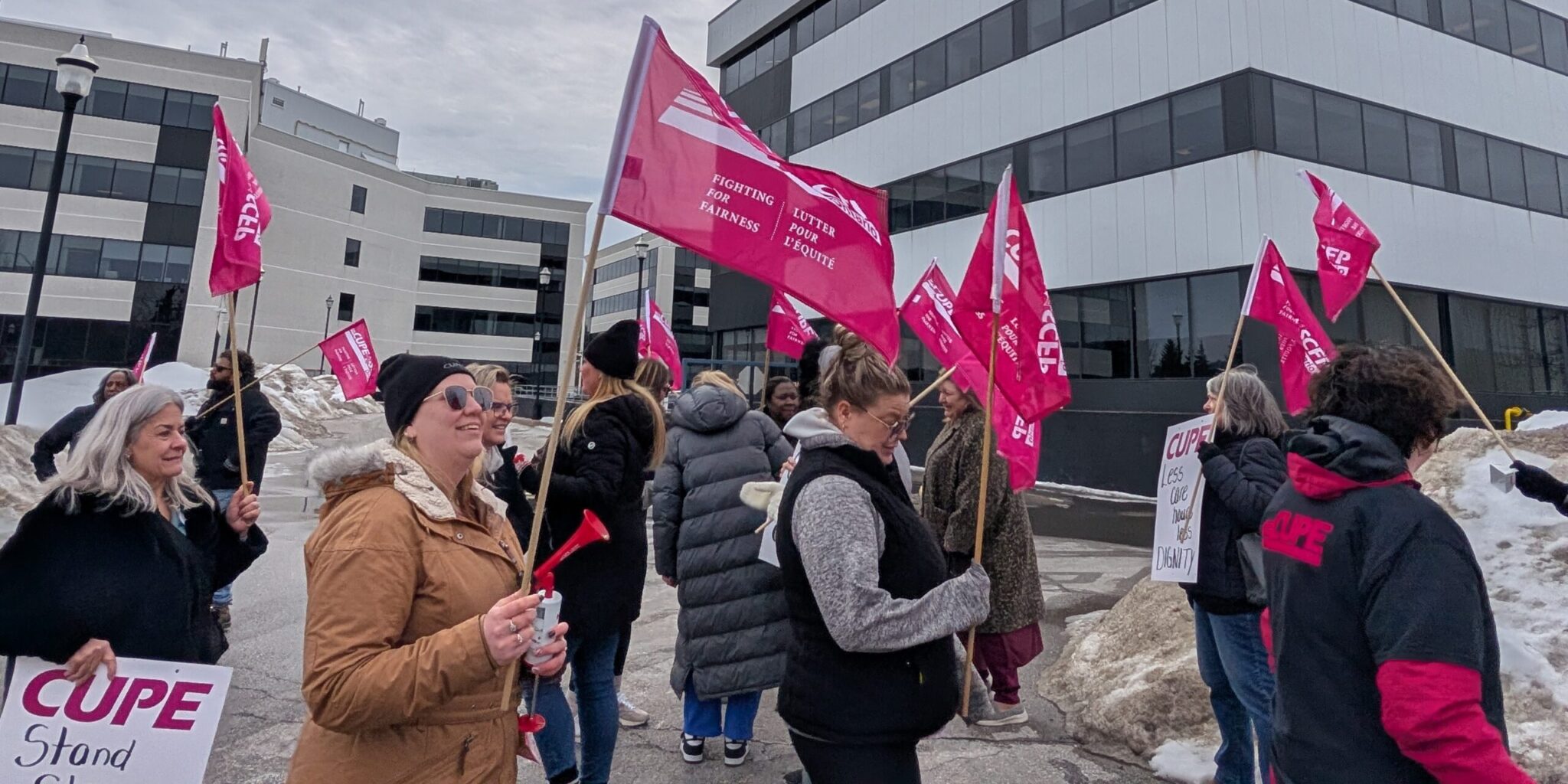 CUPE workers rally after long-term care facility unilaterally cuts ...