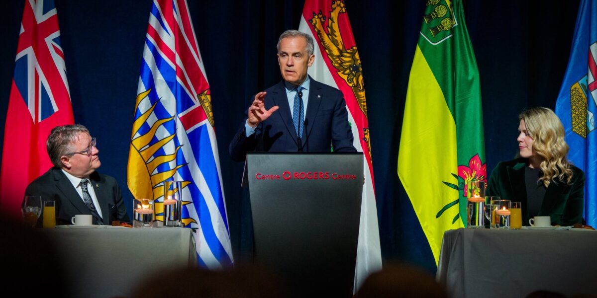 Mark Carney speaking at the National Prayer Breakfast in March of 2026.