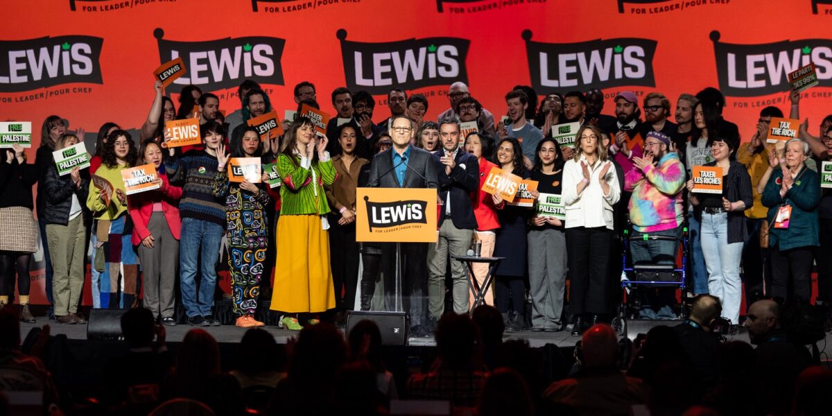 Avi Lewis takes centre stage at the NDP leadership convention.