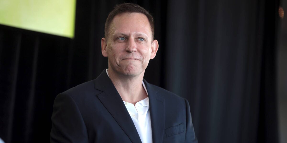 Peter Thiel is the founder of Palantir, a company with a $10 billion contract with the US military.
