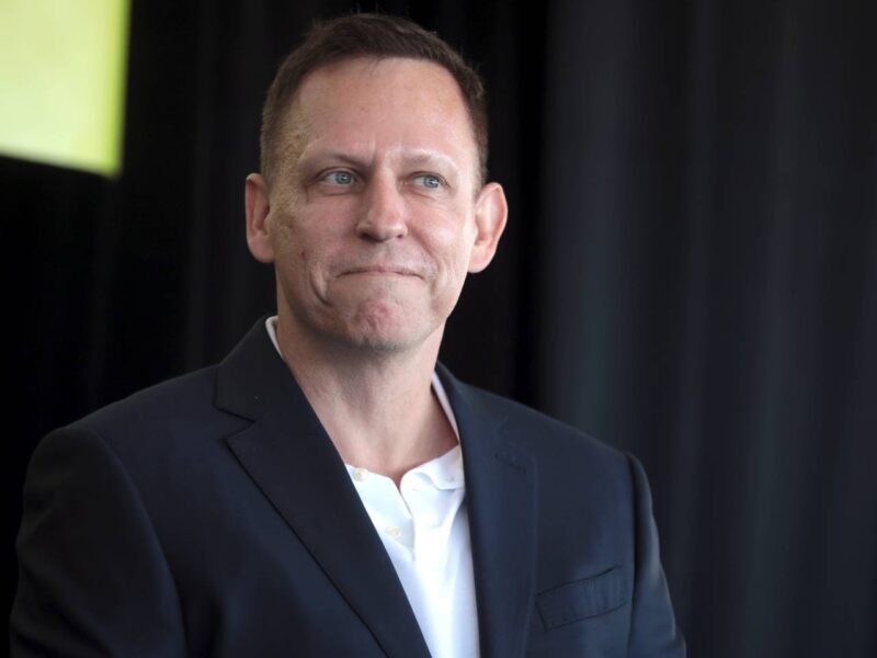 Peter Thiel is the founder of Palantir, a company with a $10 billion contract with the US military.