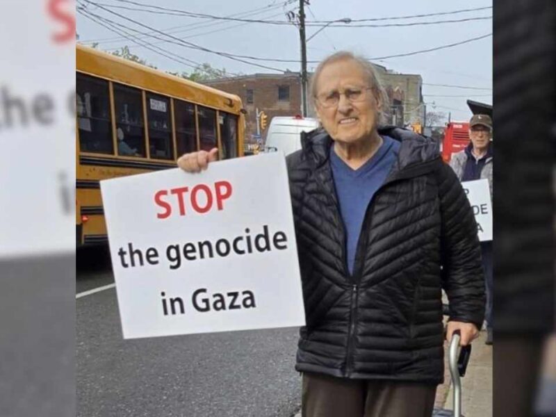 Toward the end of his life Stephen Lewis demonstrated against Netanyahu’s tactics