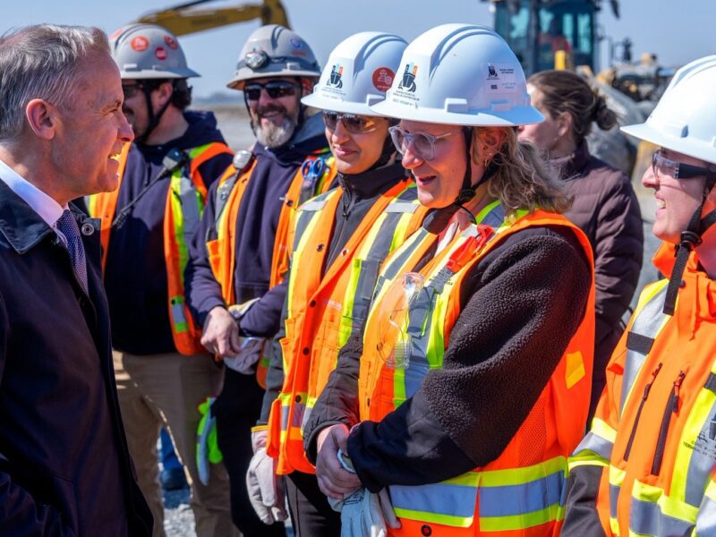 Mark Carney meeting with Canadian workers.