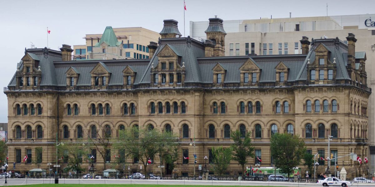 The Langevin Block building houses the Privy Council Office.