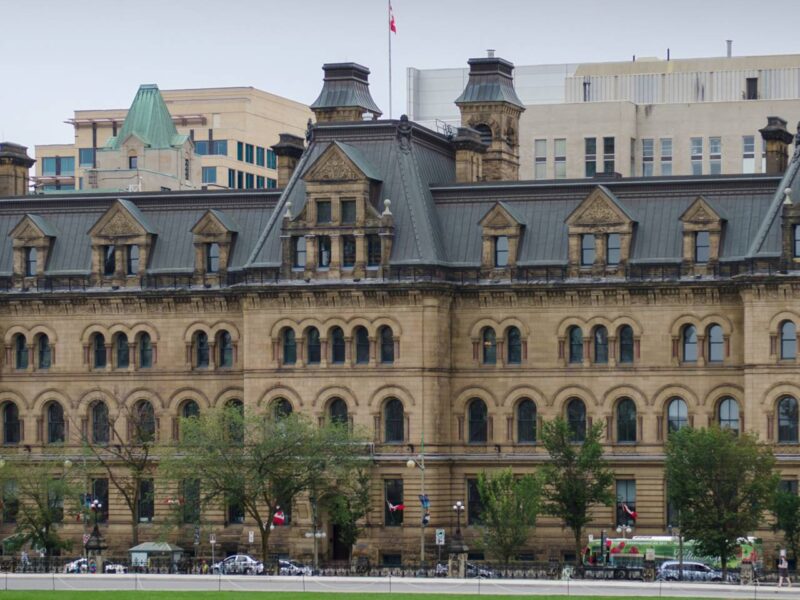 The Langevin Block building houses the Privy Council Office.