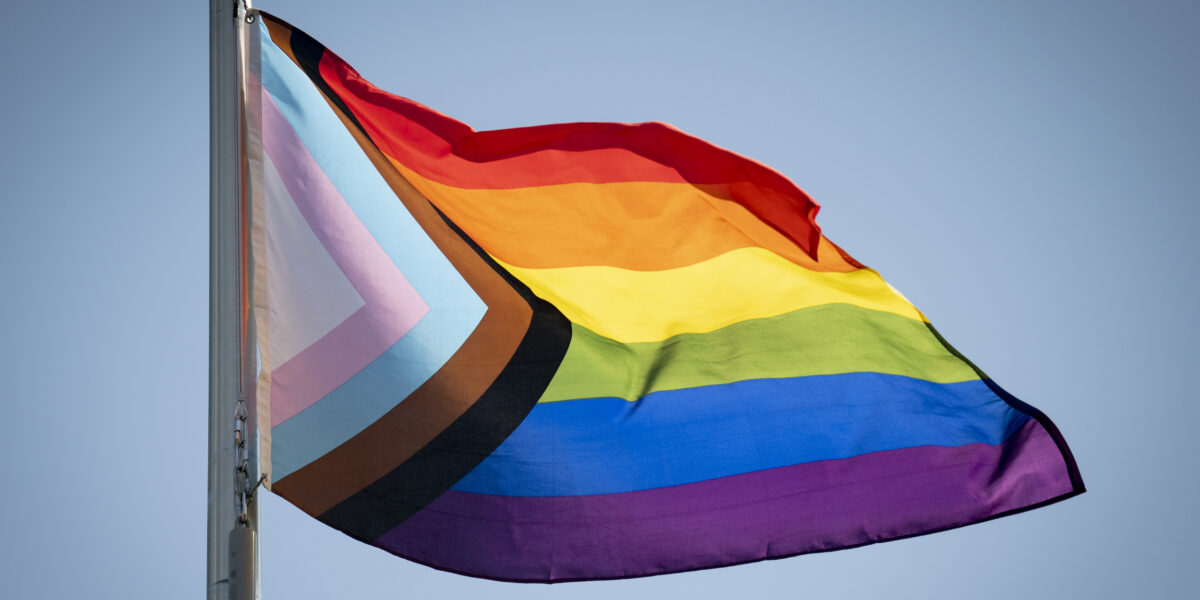 2SLGBTQIA+ flag.