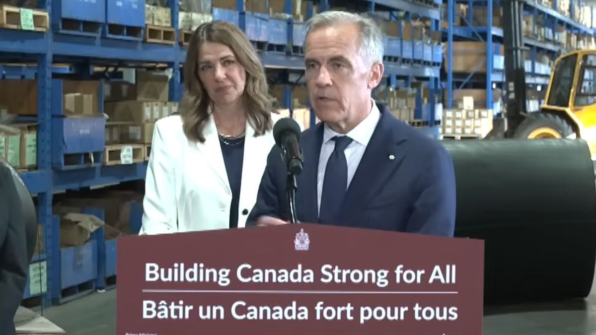 Canadian Prime Minister Mark Carney and Alberta Premier Danielle Smith at their Calgary news conference on Thursday, July 2, 2026.