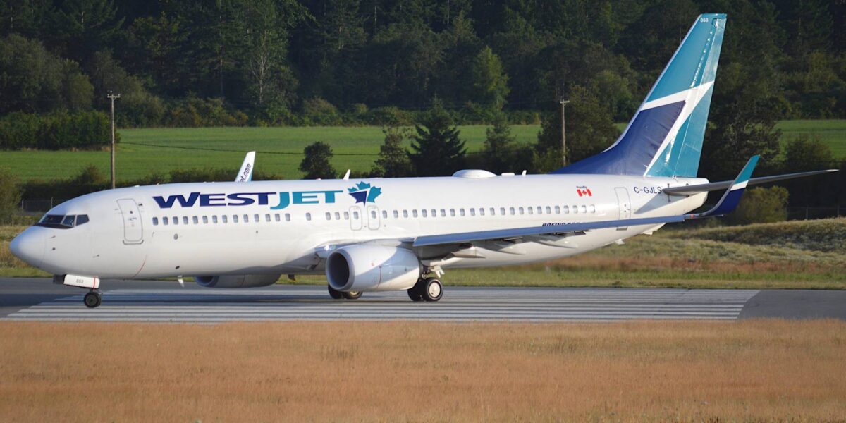 A WestJet plane.