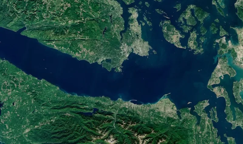 The Canadian Channel, as seen from far above.