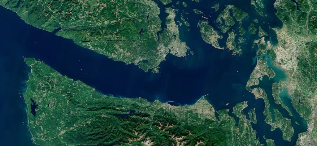 The Canadian Channel, as seen from far above.