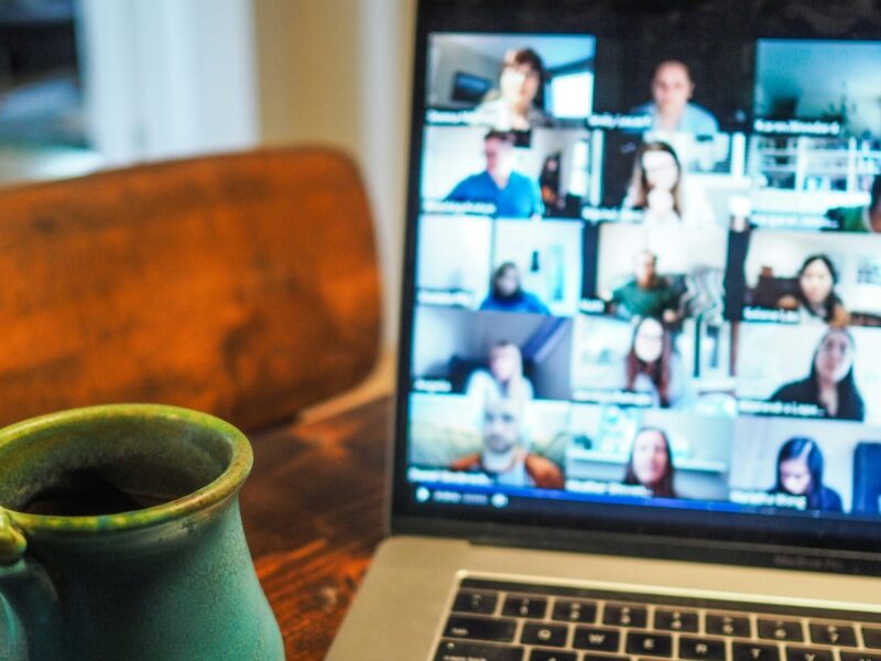 A remote work setup.