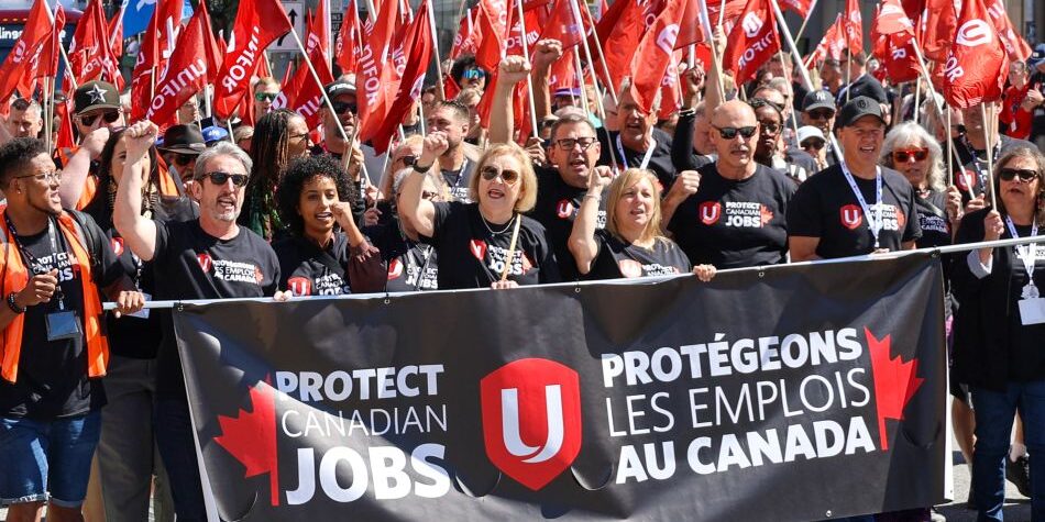 Unifor's Protect Canadian Jobs rally held in Ottawa on August 28, 2026.