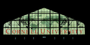 The window in Barton Hall at Cornell University.