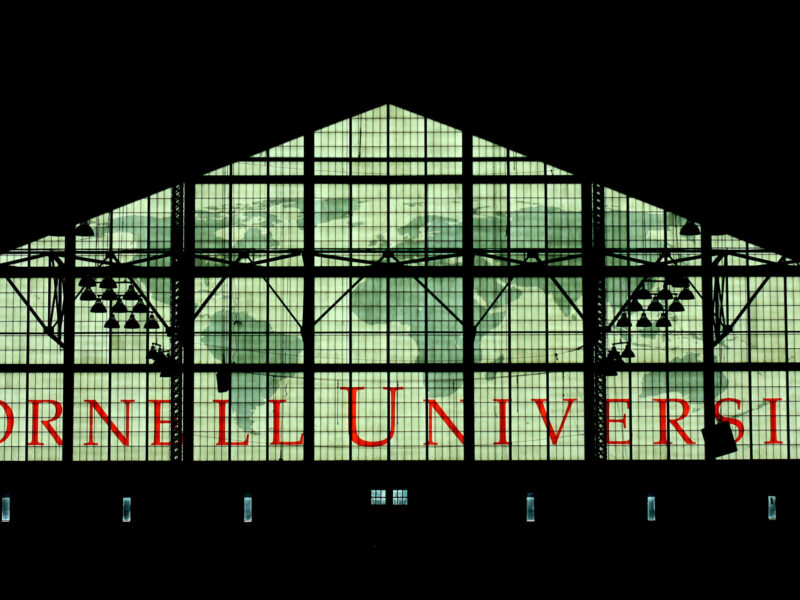 The window at Barton Hall at Cornell University.